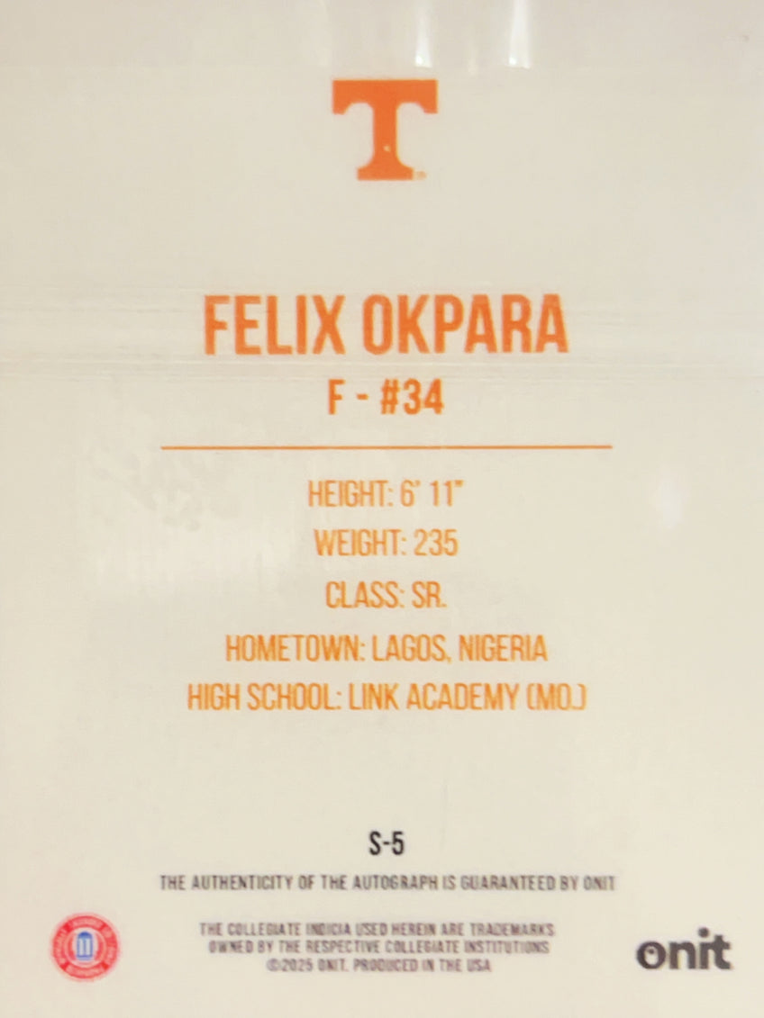 2025 Onit Signature Series Felix Okpara #S-5 Orange