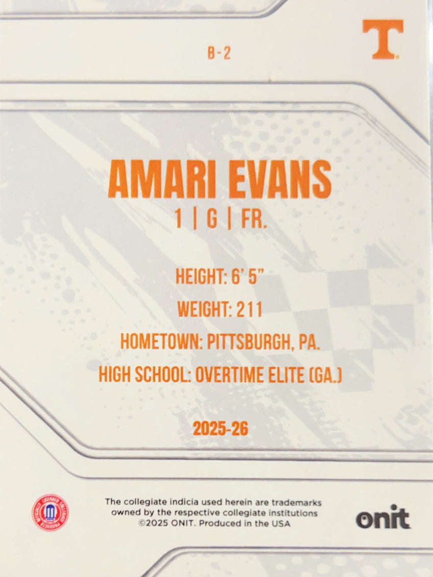 2025 ONIT Amari Evans #B-2