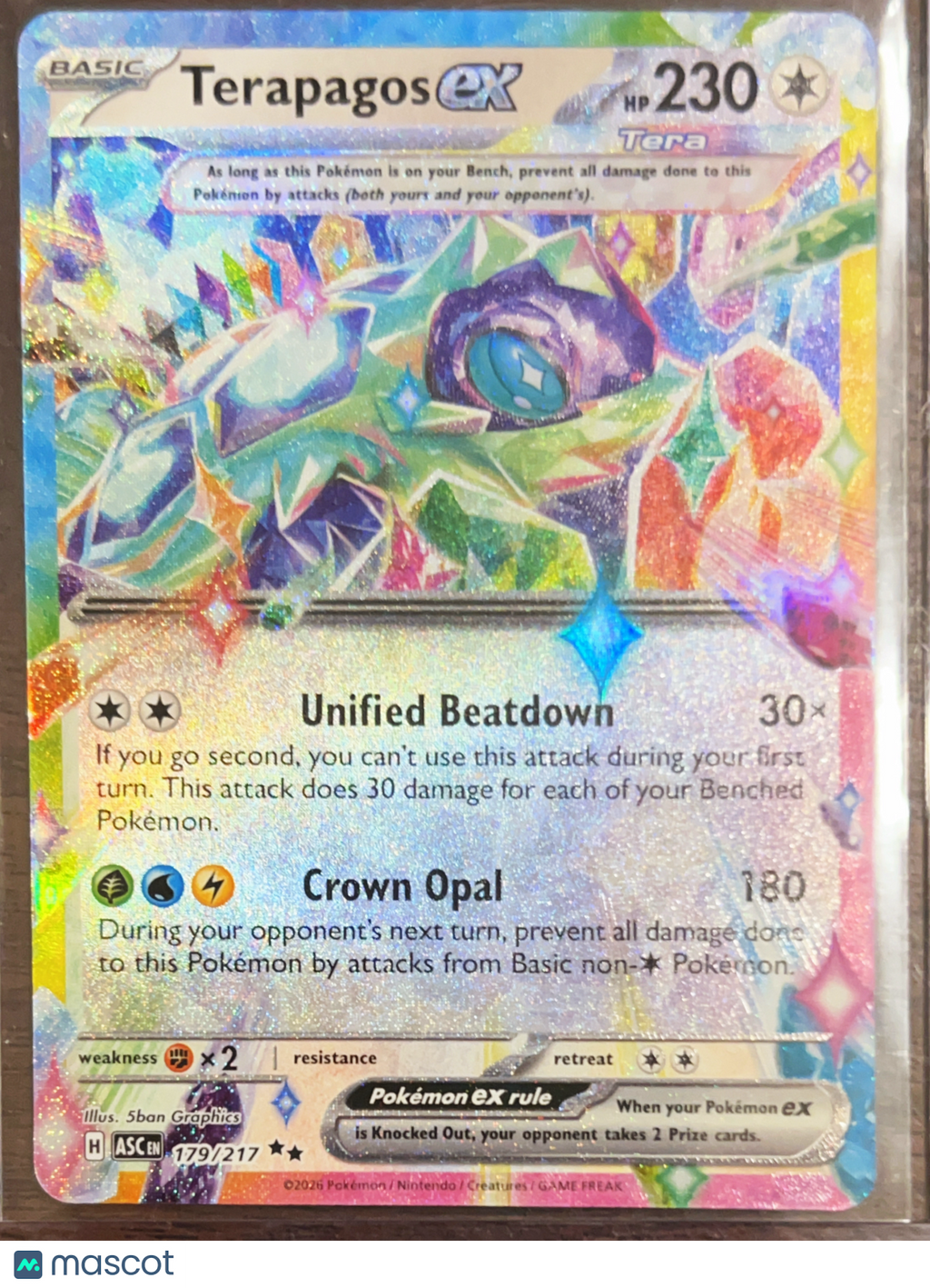 2024 Stellar Crown Terapagos EX Holo Ultra Rare FA #179/217