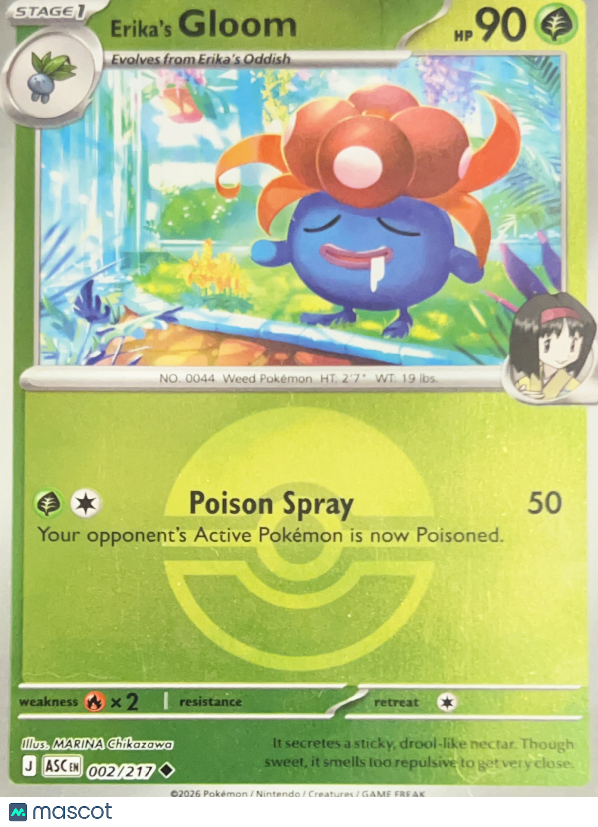 2026 Mega Evolution – Ascended Heroes Erika's Gloom Uncommon Masterball #2/217