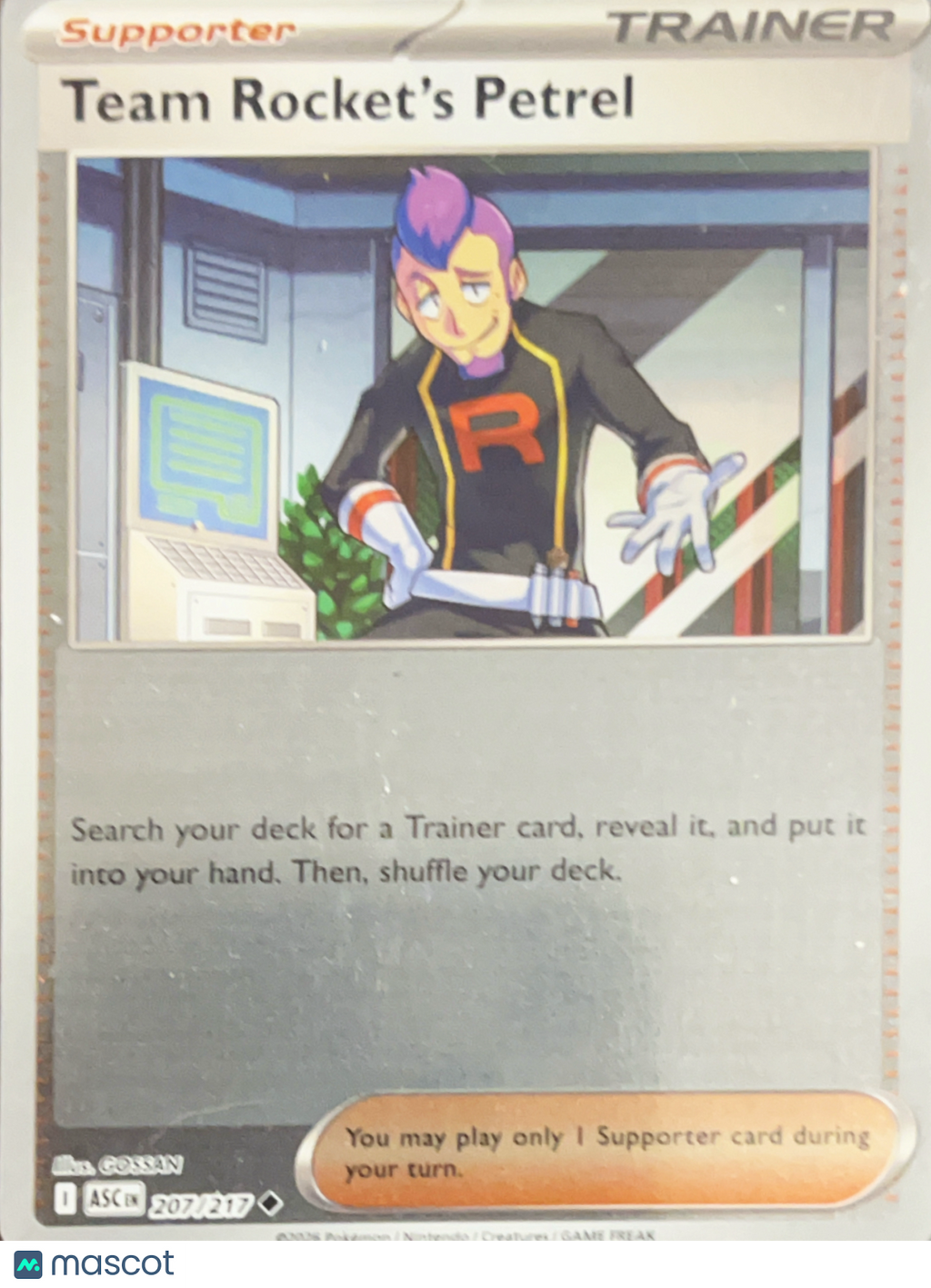 2026 Mega Evolution – Ascended Heroes Team Rocket's Petrel Uncommon #207/217