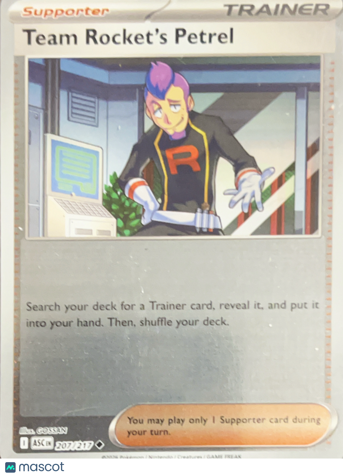 2026 Mega Evolution – Ascended Heroes Team Rocket's Petrel Uncommon #207/217