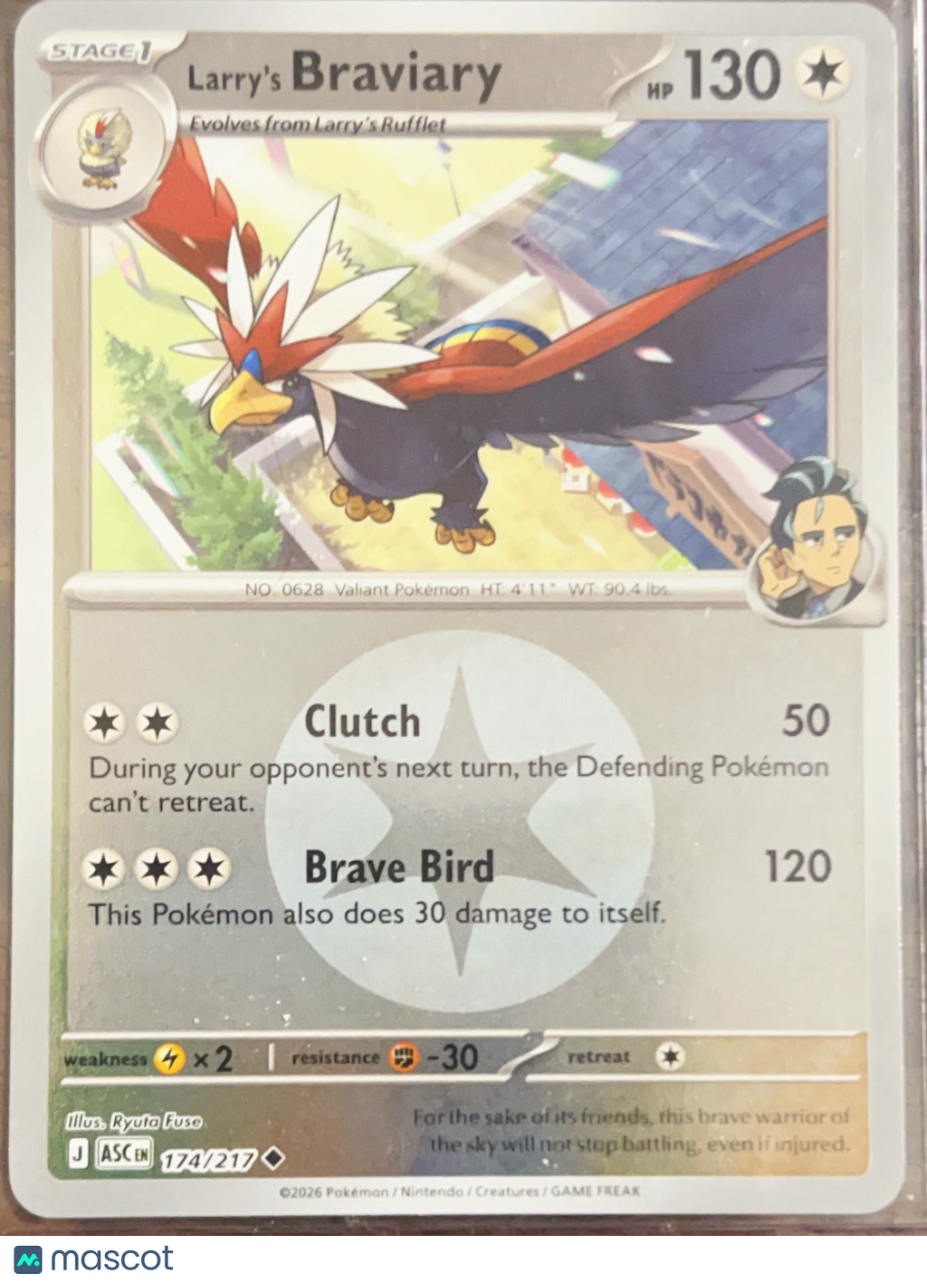 2026 Mega Evolution – Ascended Heroes Larry's Braviary Uncommon Energy #174/217