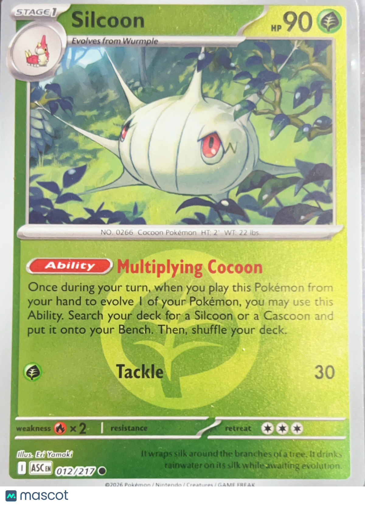 2026 Mega Evolution – Ascended Heroes Silcoon Energy #12/217