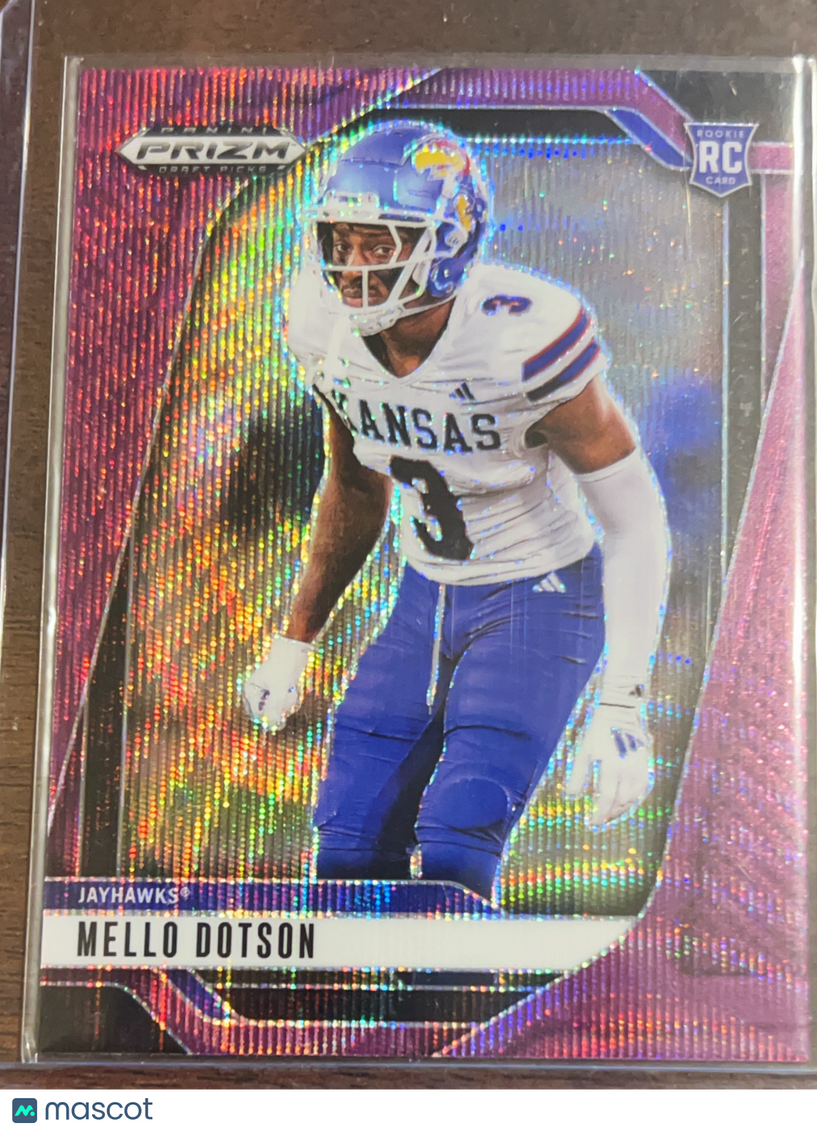 2025 Panini Prizm Draft Picks Mello Dotson #42 Pink Pulsar RC