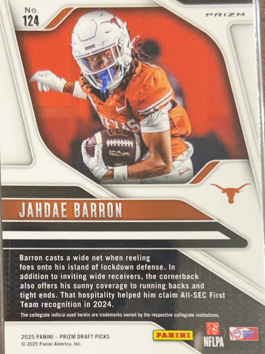 2025 Panini Prizm Draft Picks Jahdae Barron #124 Purple RC