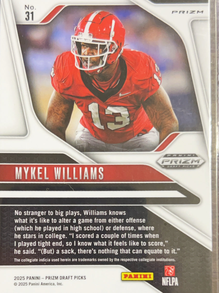 2025 Panini Prizm Draft Picks Mykel Williams #31 Pink Pulsar