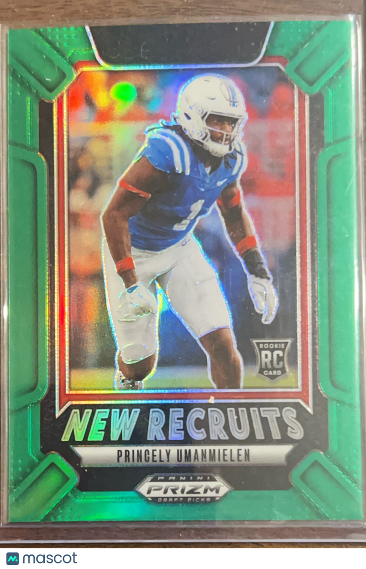 2025 Panini Prizm Draft Picks New Recruits Princely Umanmielen #14 Green