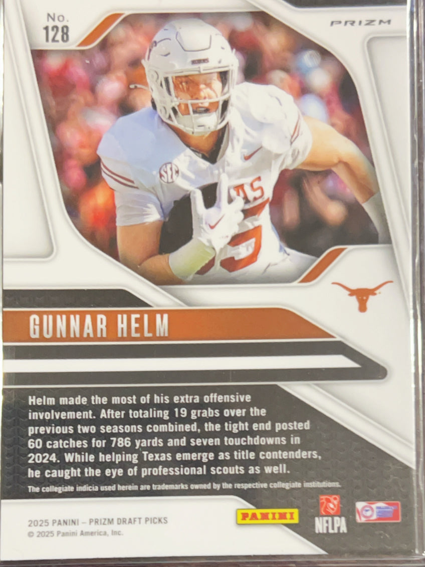2025 Panini Prizm Draft Picks Gunnar Helm #128 Green RC