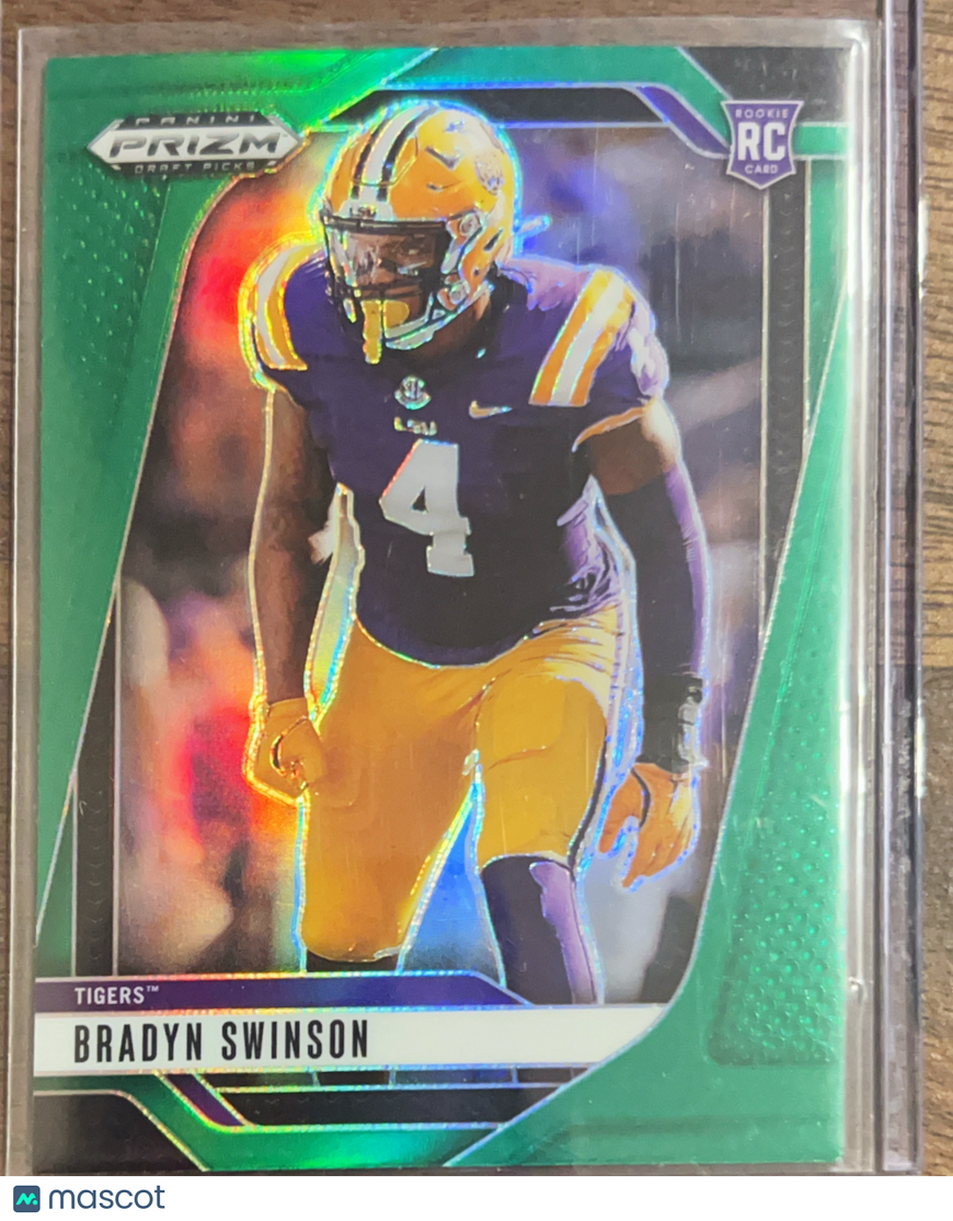 2025 Panini Prizm Draft Picks Bradyn Swinson #52 Green RC