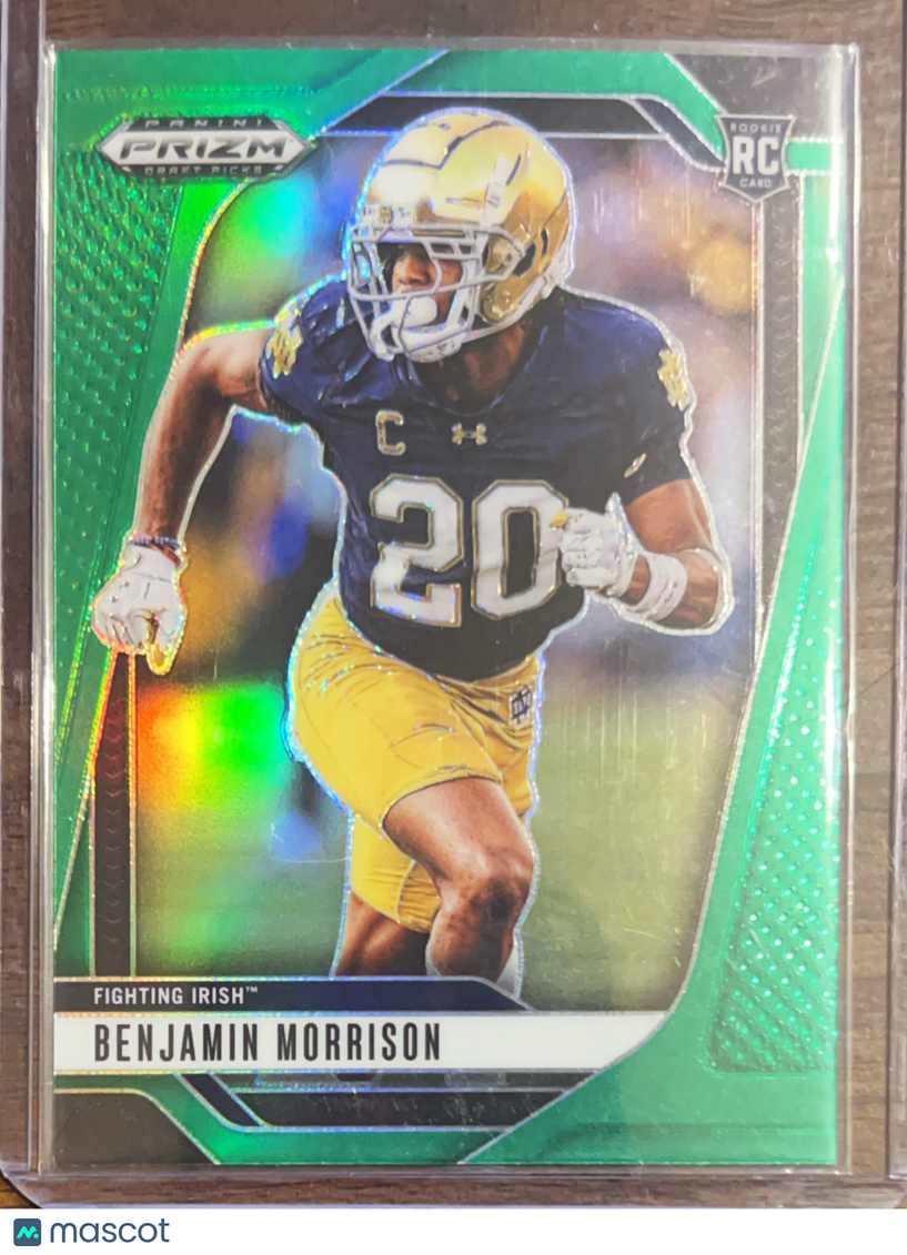 2025 Panini Prizm Draft Picks Benjamin Morrison #75 Green RC