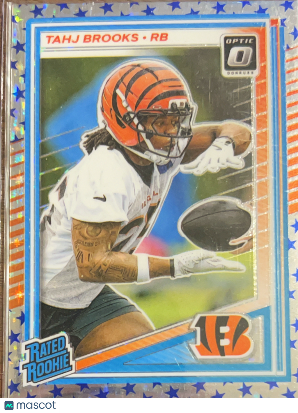 2025 Panini Donruss Optic Prizm Tahj Brooks #268 Blue Stars