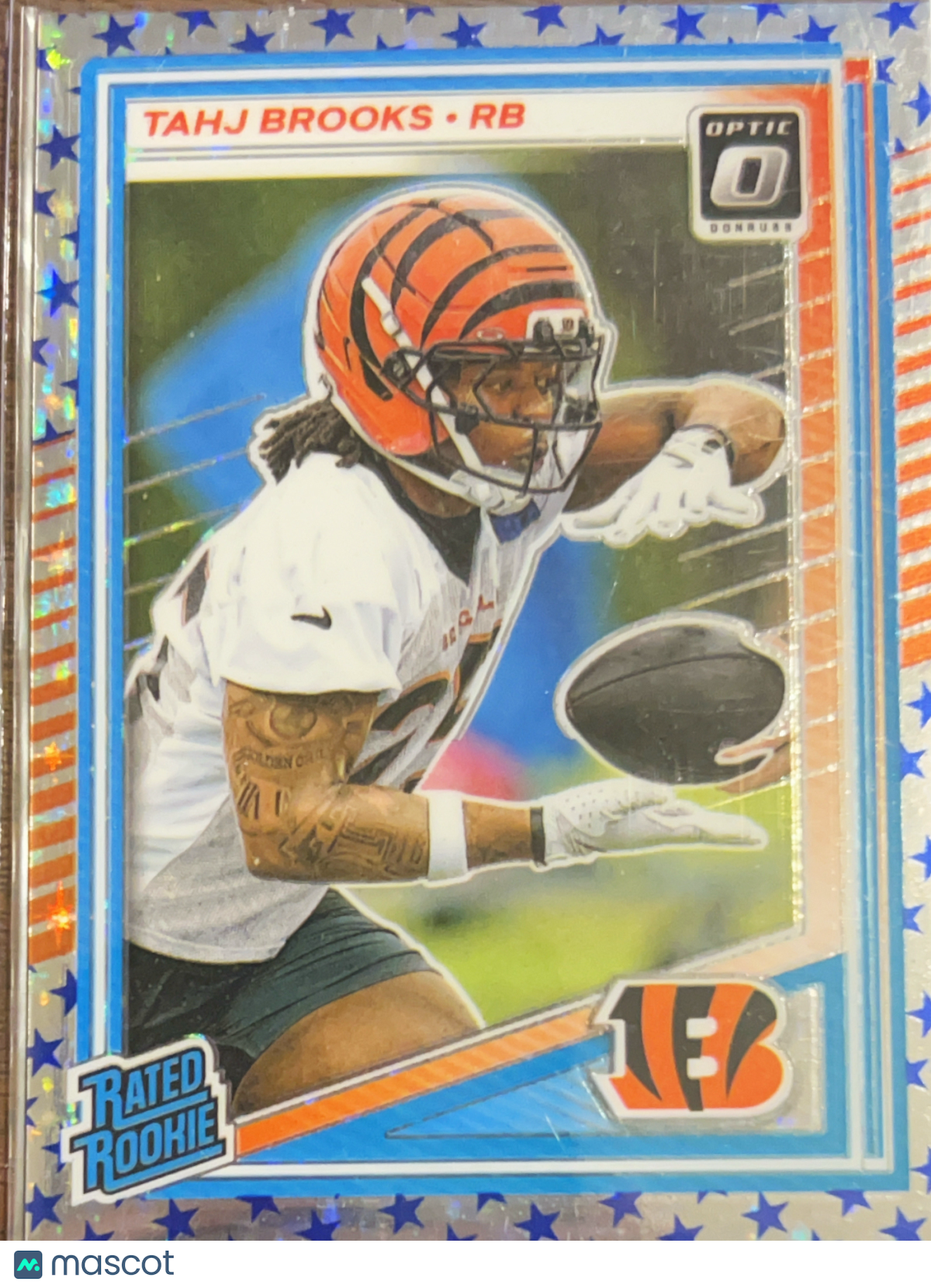 2025 Panini Donruss Optic Prizm Tahj Brooks #268 Blue Stars