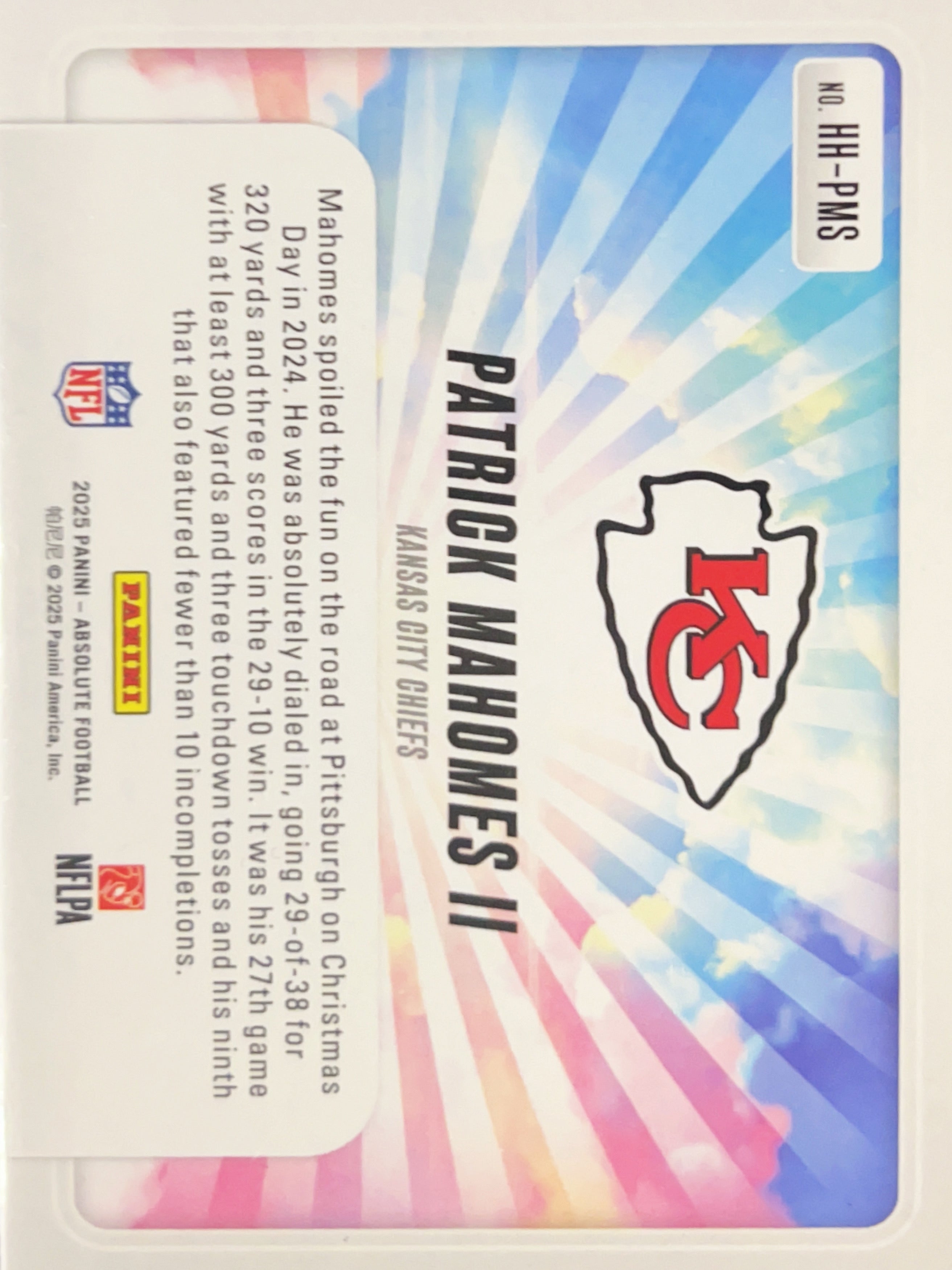 2025 Panini Absolute Hog Heaven Patrick Mahomes II #HH-PMS