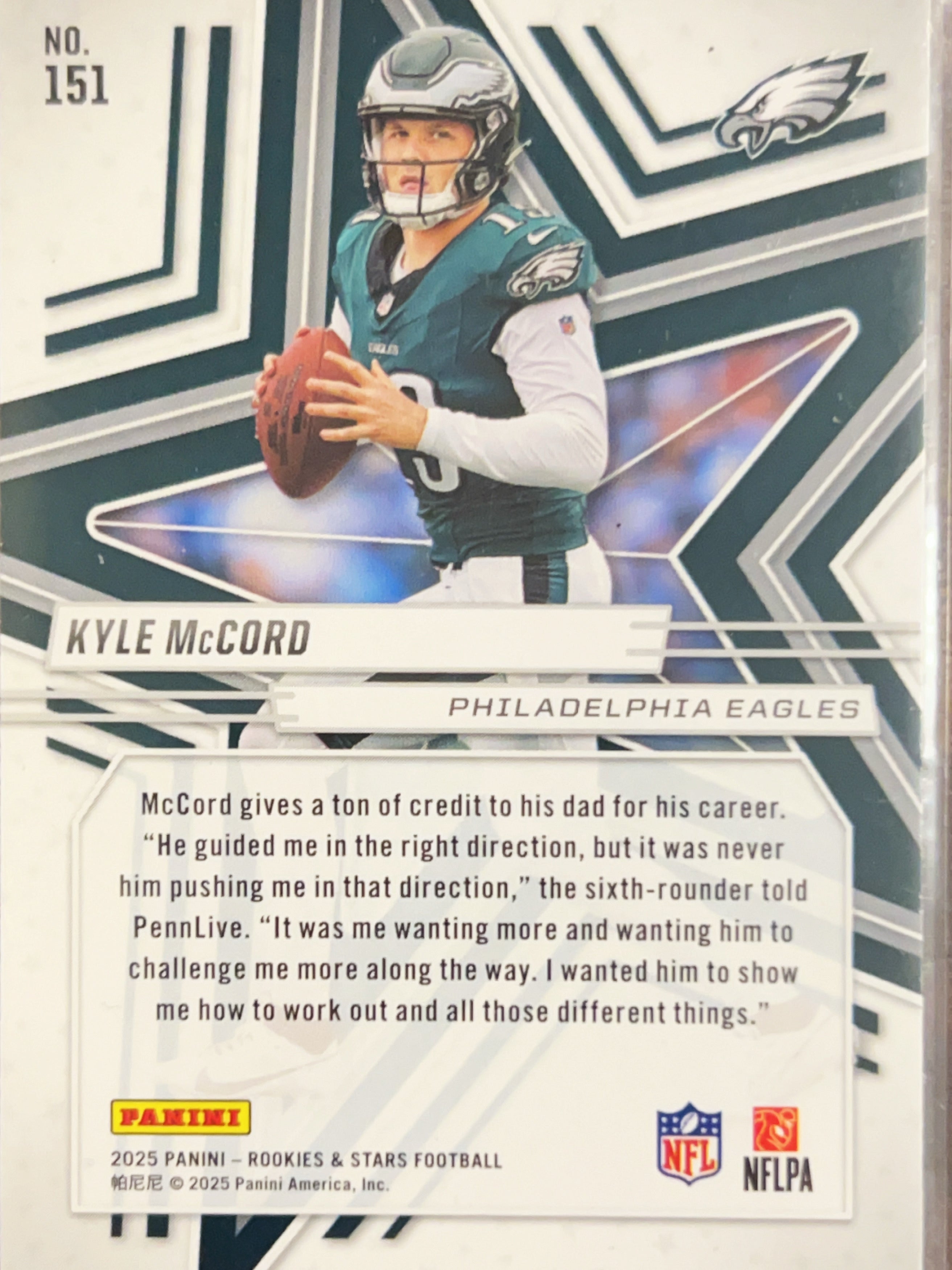 2025 Panini Rookies & Stars Kyle McCord #151 RC