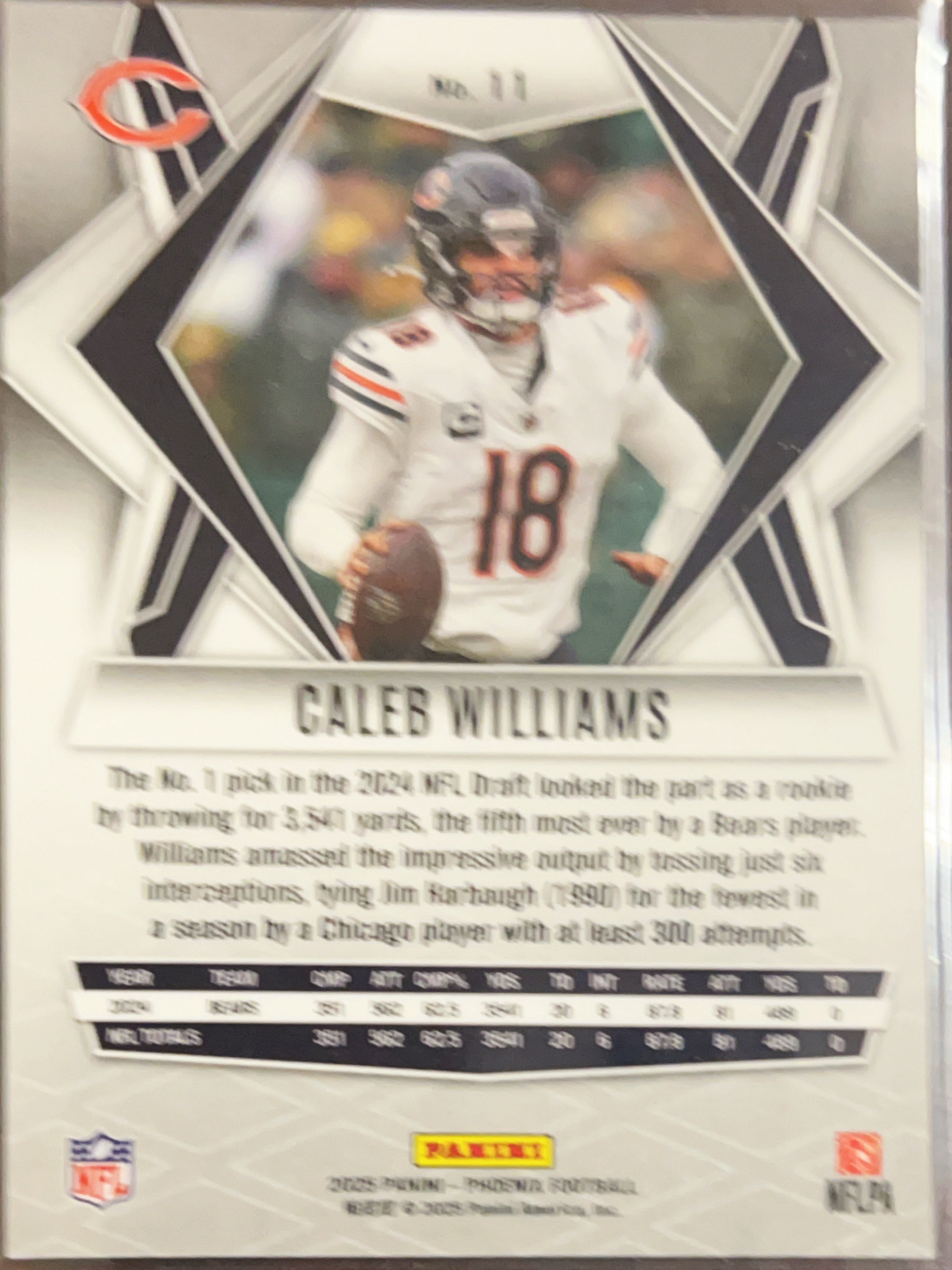 2025 Panini Phoenix Caleb Williams #11