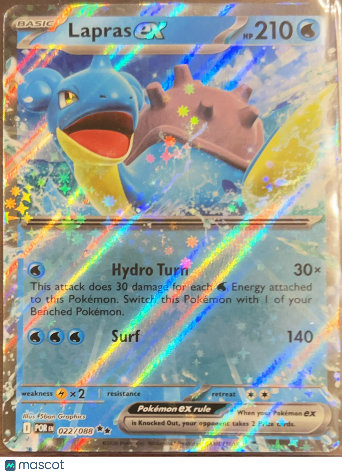 2025 Scarlet & Violet Journey Together Lapras EX Holo Double Rare RR #22/88