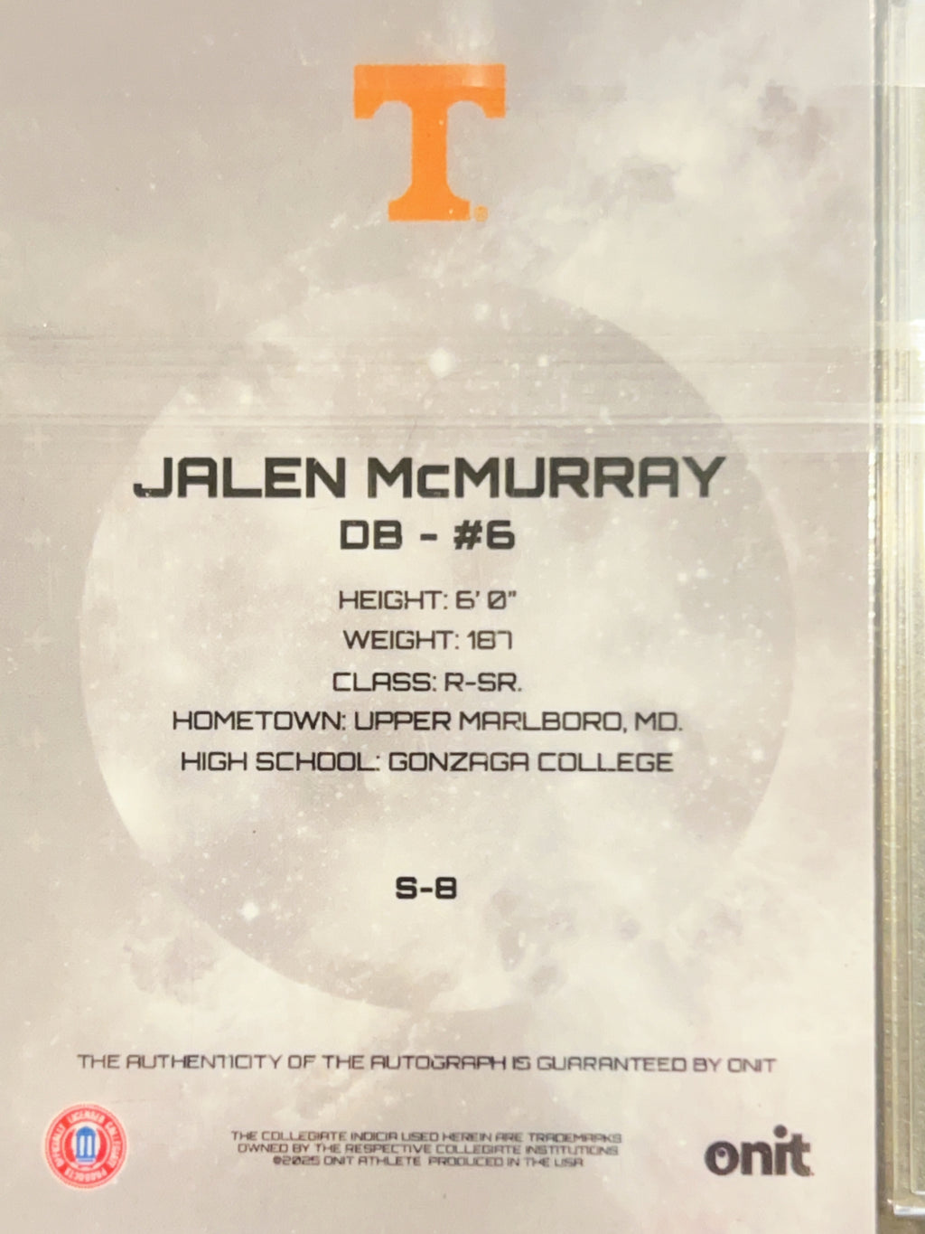 2025 ONIT Signature Series Jalen McMurray #S-8 Holo