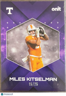 2023 Onit Tennessee Football Miles Kitselman #B-45 Purple /25