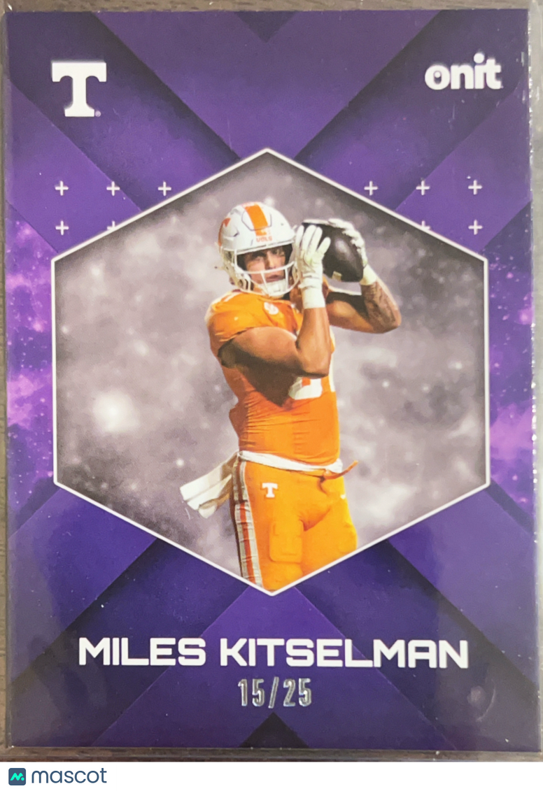 2023 Onit Tennessee Football Miles Kitselman #B-45 Purple /25