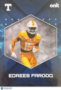 2025 Onit Tennessee Football Edrees Farooq #B-18