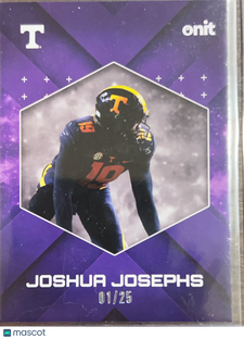 2025 Onit Tennessee Football Joshua Josephs #B-38 Purple /25