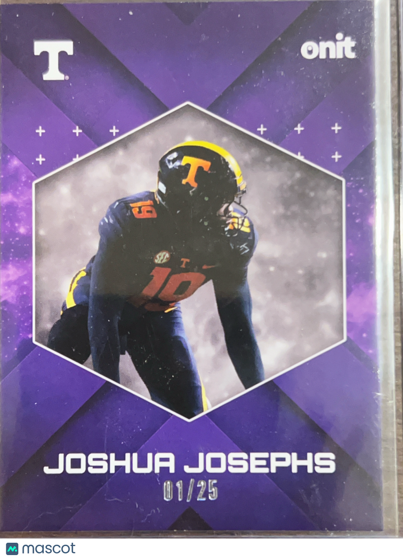 2025 Onit Tennessee Football Joshua Josephs #B-38 Purple /25