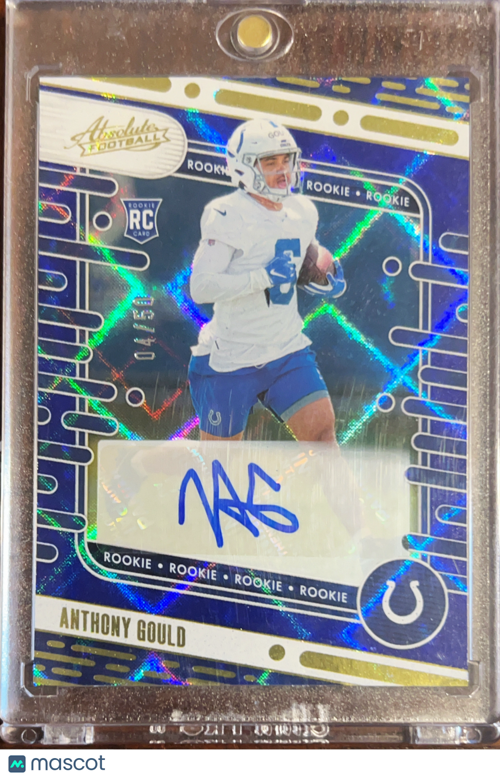 2024 Panini Absolute Football Anthony Gould #192 Blue Mosaic /50 RC