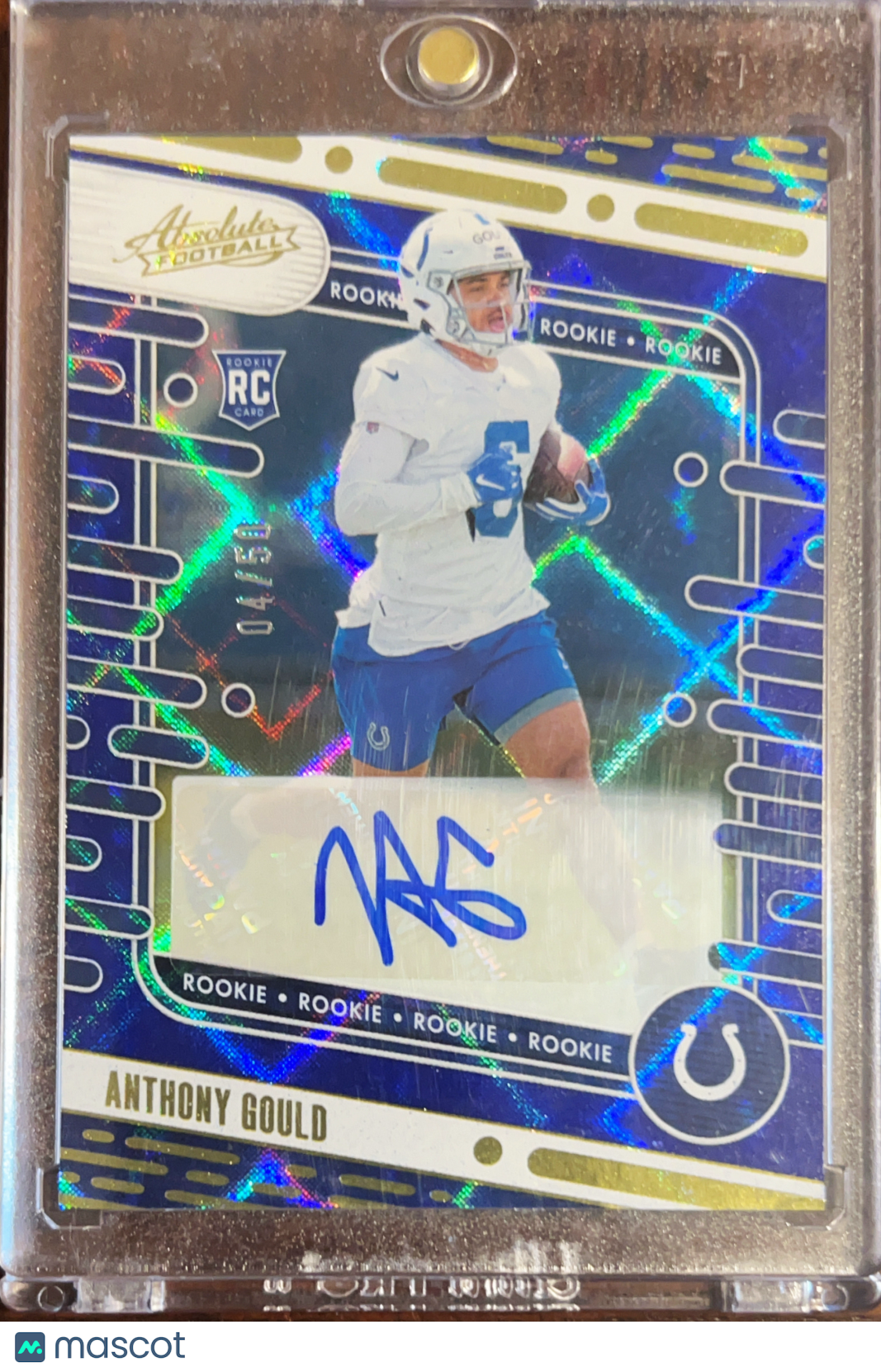 2024 Panini Absolute Football Anthony Gould #192 Blue Mosaic /50 RC