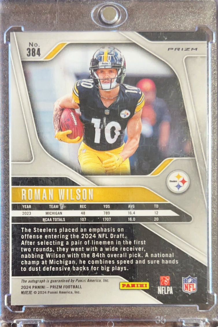2024 Panini Prizm Roman Wilson #384 Silver RC