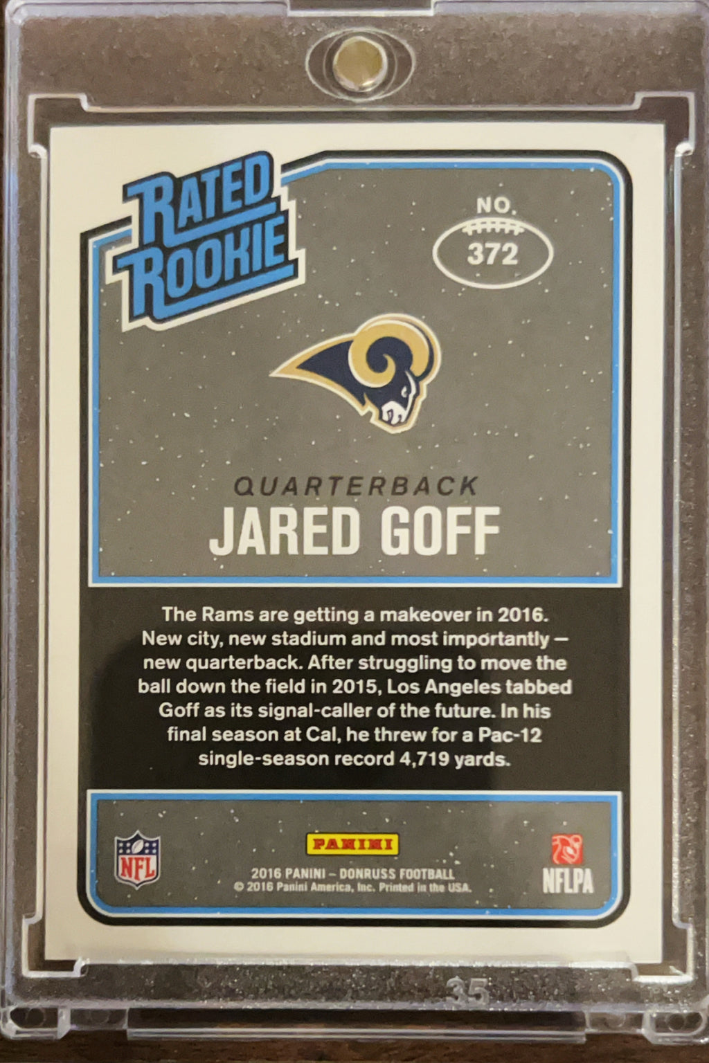 2016 Panini Donruss Jared Goff #372
