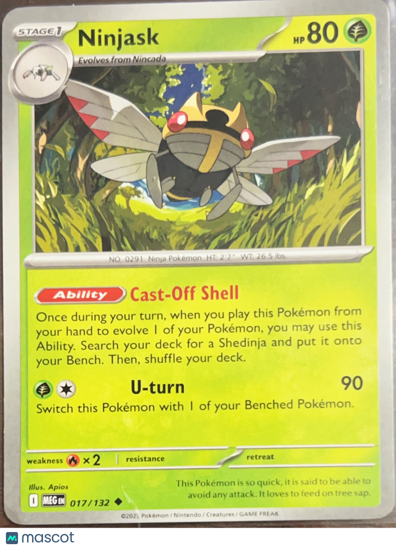 2025 Mega Evolution Ninjask Uncommon #17/132