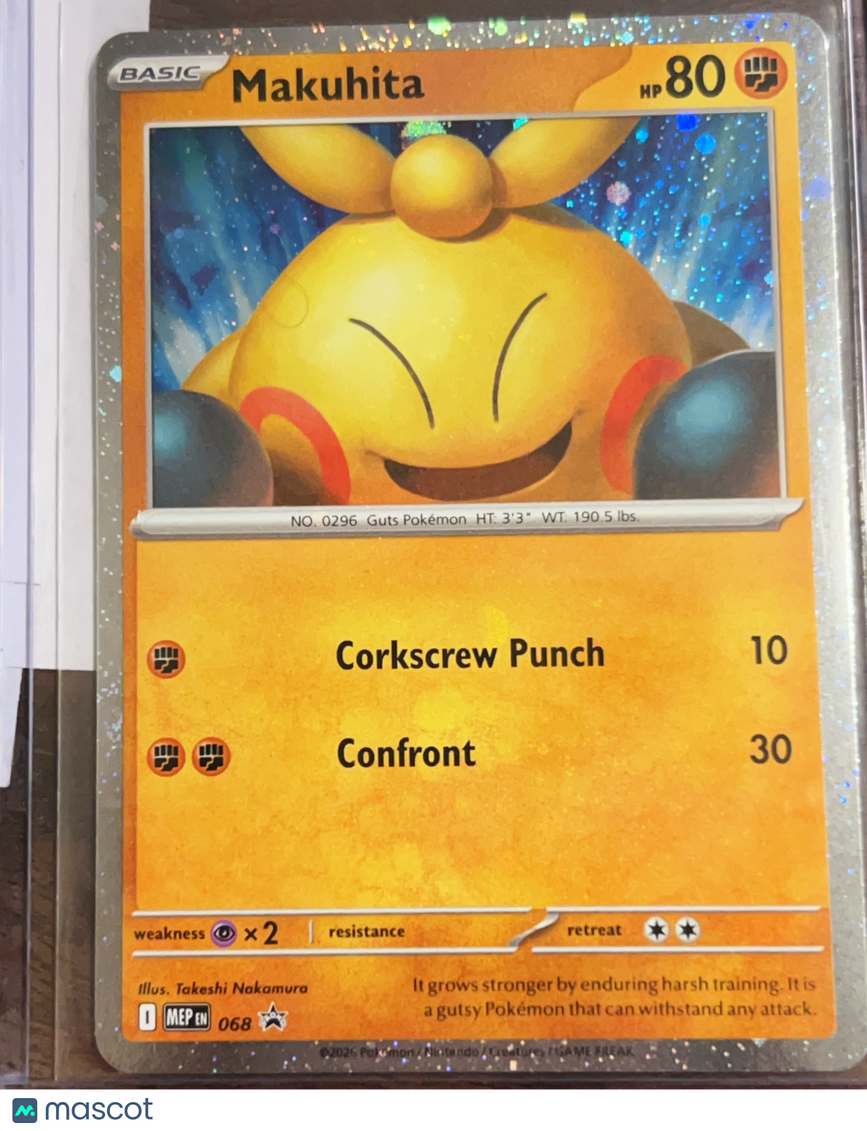 2025 Mega Ecolutions Makuhita Promo Holo AR #068