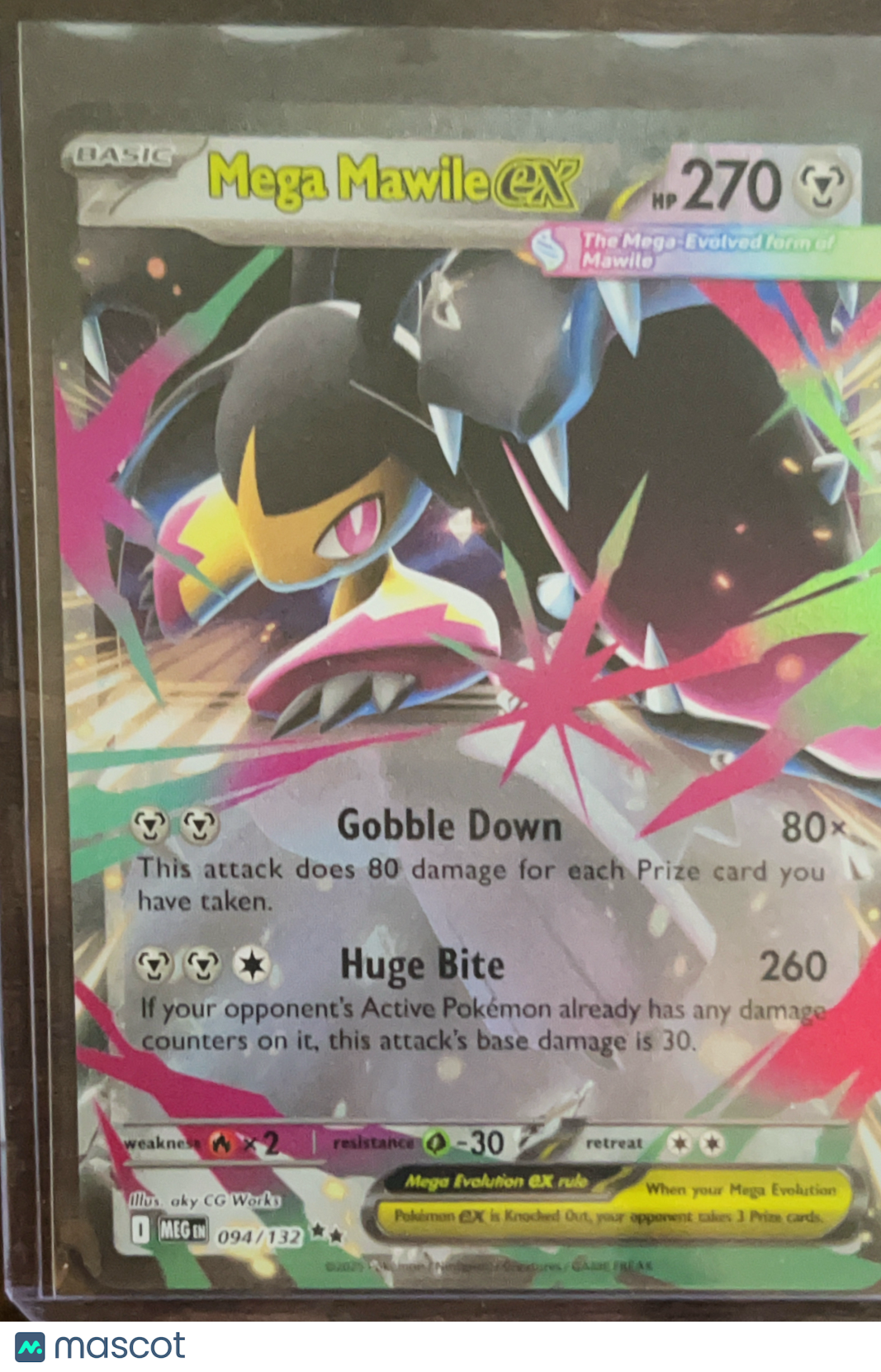 2025 Scarlet & Violet Mega Evolution Mega Mawile EX Holo Double Rare RR #94/132