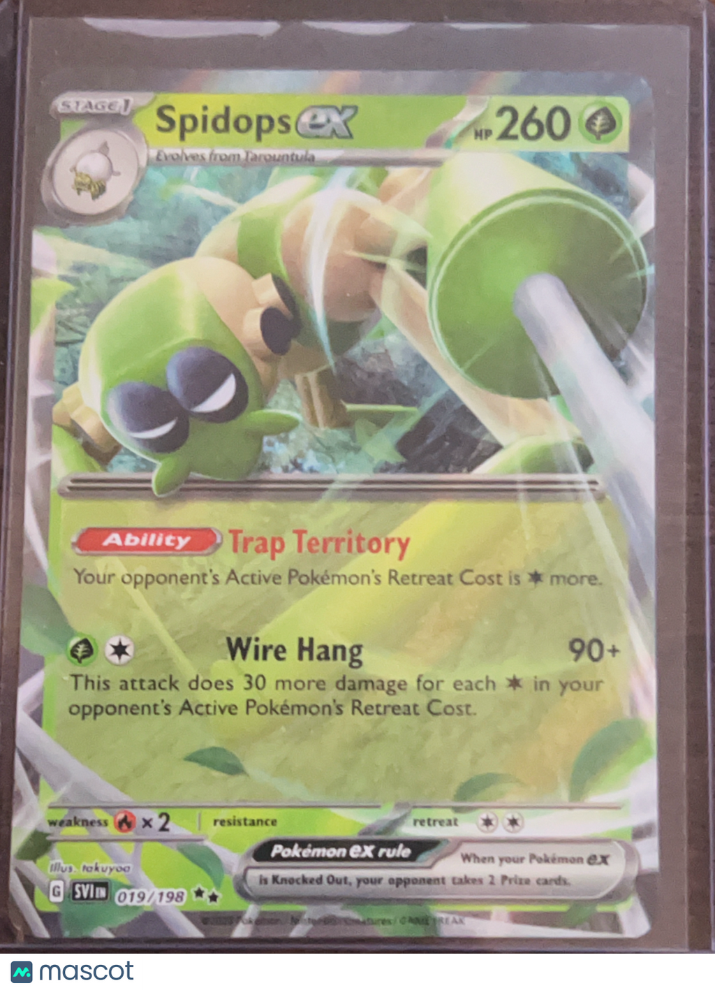 2023 Scarlet & Violet Spidops EX Holo Double Rare RR #19/198