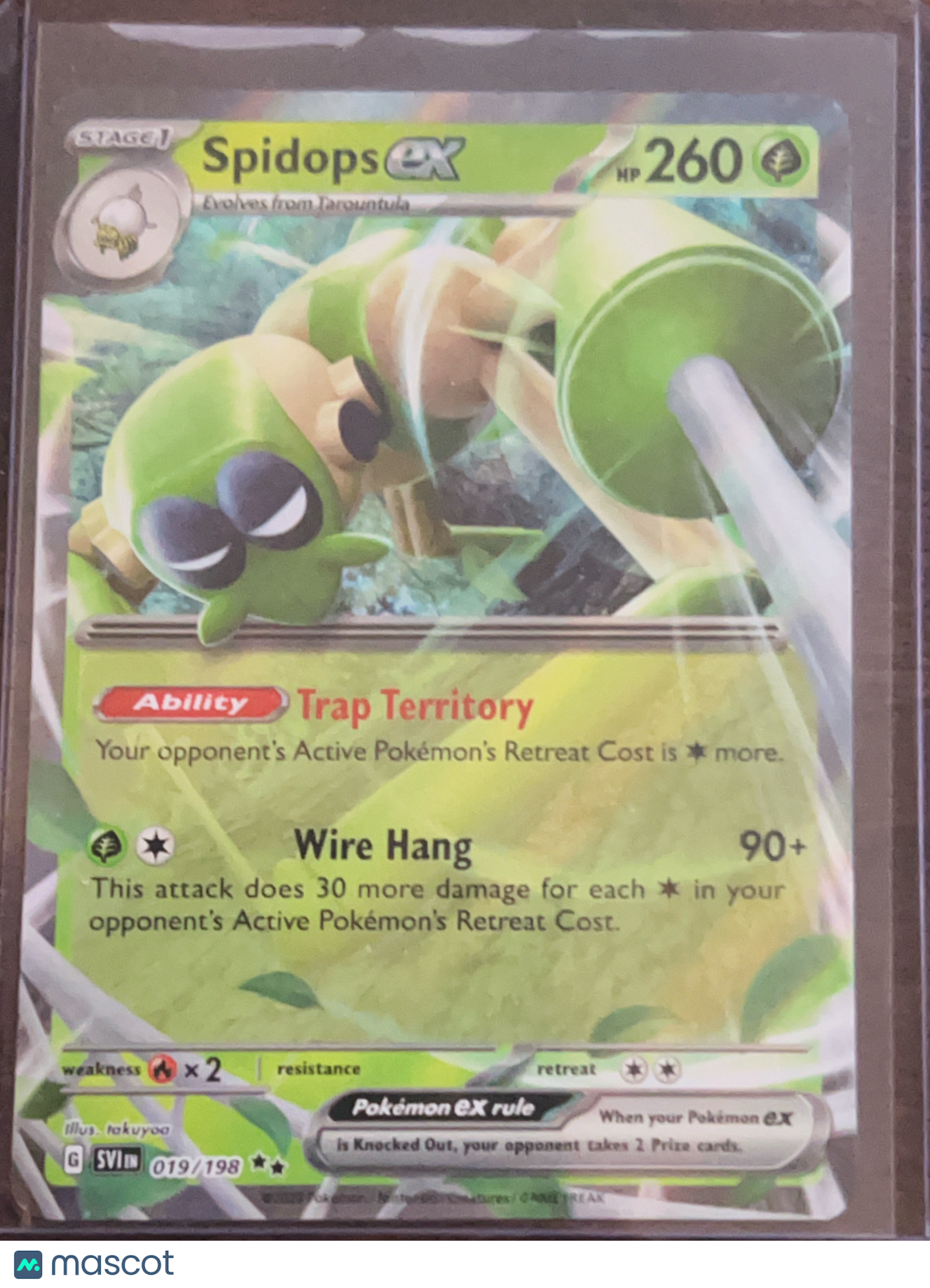 2023 Scarlet & Violet Spidops EX Holo Double Rare RR #19/198