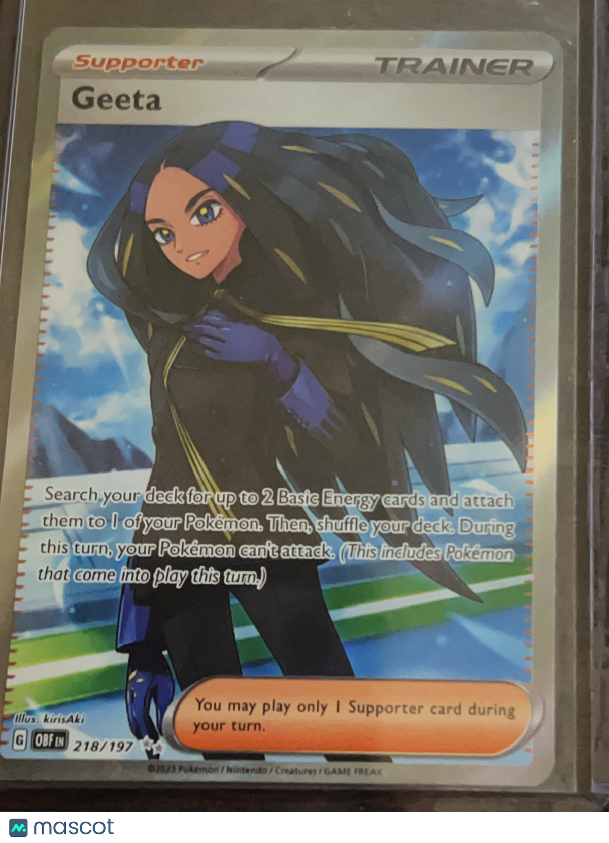 2023 Obsidian Flames Geeta Holo Secret Rare FA #218/197