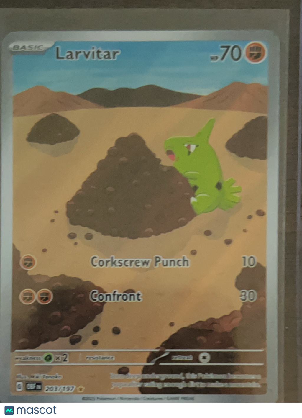 2023 Obsidian Flames Larvitar Secret Rare #203/197