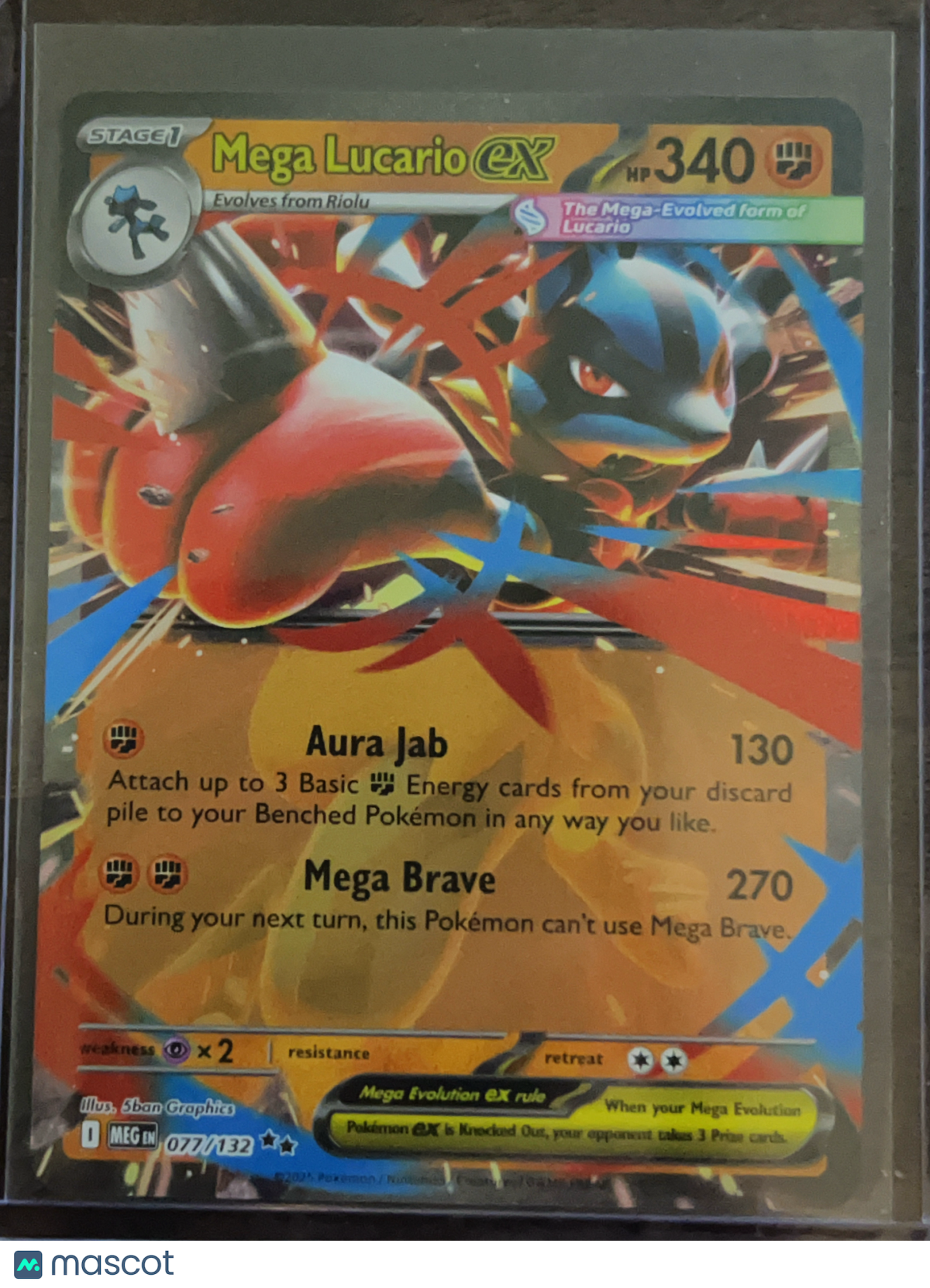 2025 Mega Evolutions Mega Lucario EX #77/132