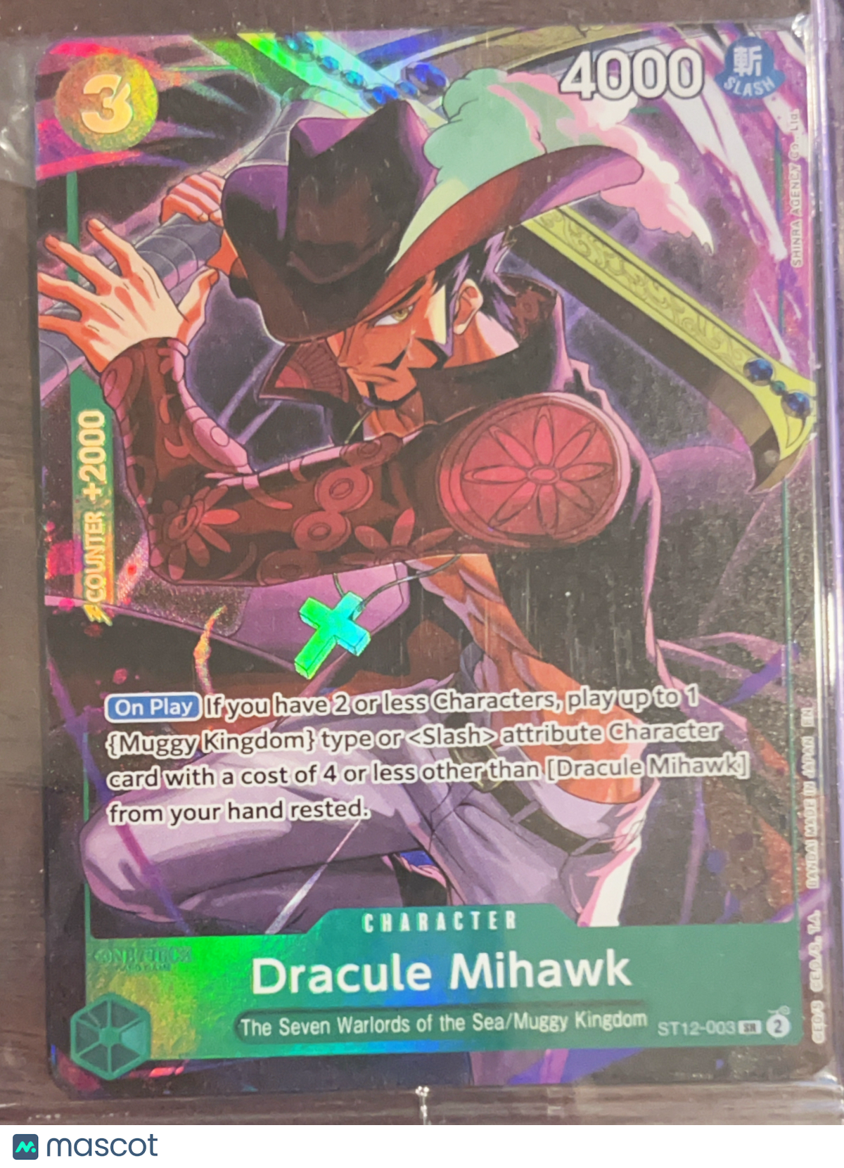 2024 Illustration Box V4 Dracule Mihawk Sealed #ST12-003 SR