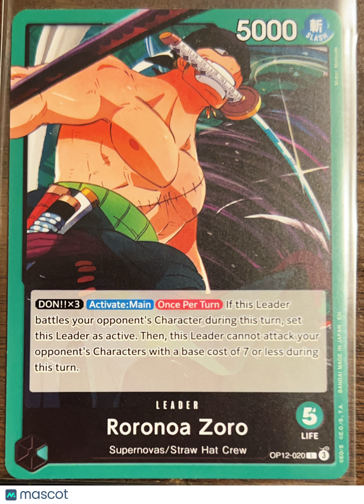 Legacy of the Master Roronoa Zoro Leader #OP12-020 L