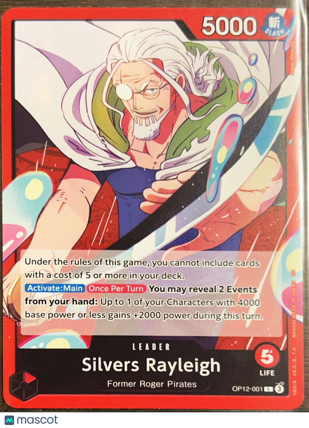 Legacy of the Master Silvers Rayleigh Leader #OP12-001 L