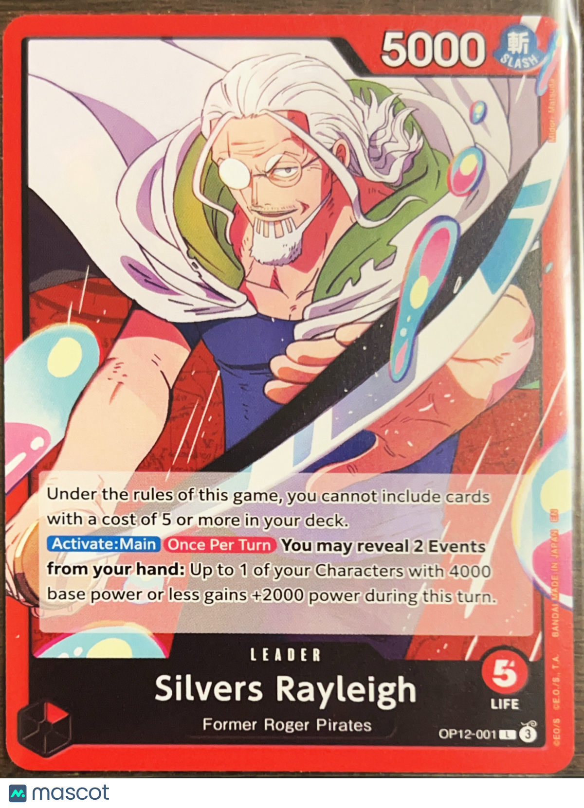Legacy of the Master Silvers Rayleigh Leader #OP12-001 L
