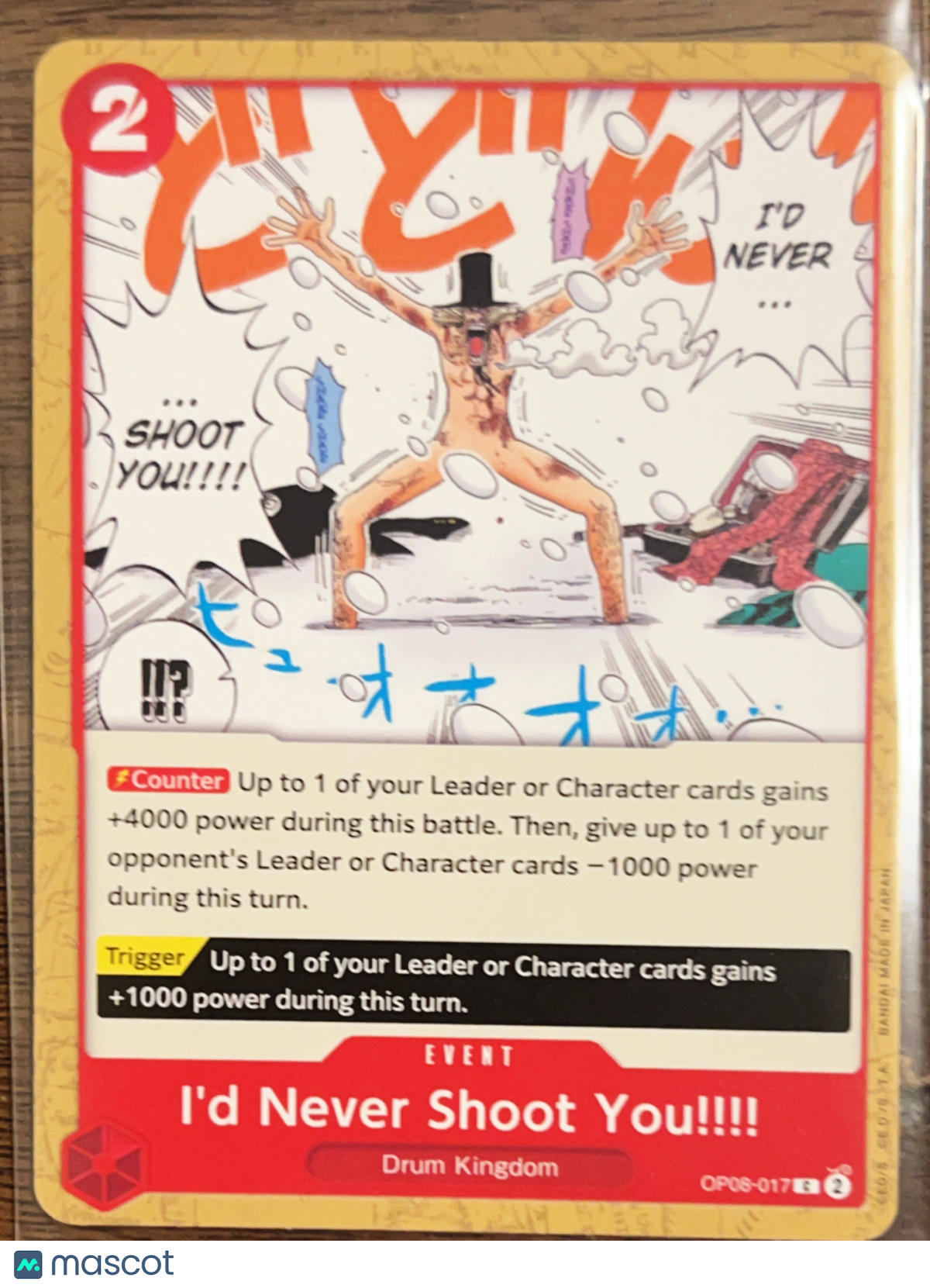 Legacy of the Master I'd Never Shoot You Event Card #OP08-17 C