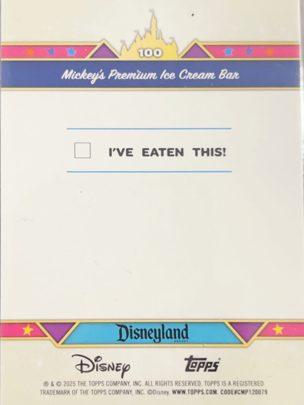 2025 Topps Disneyland 70 Snack Time #100