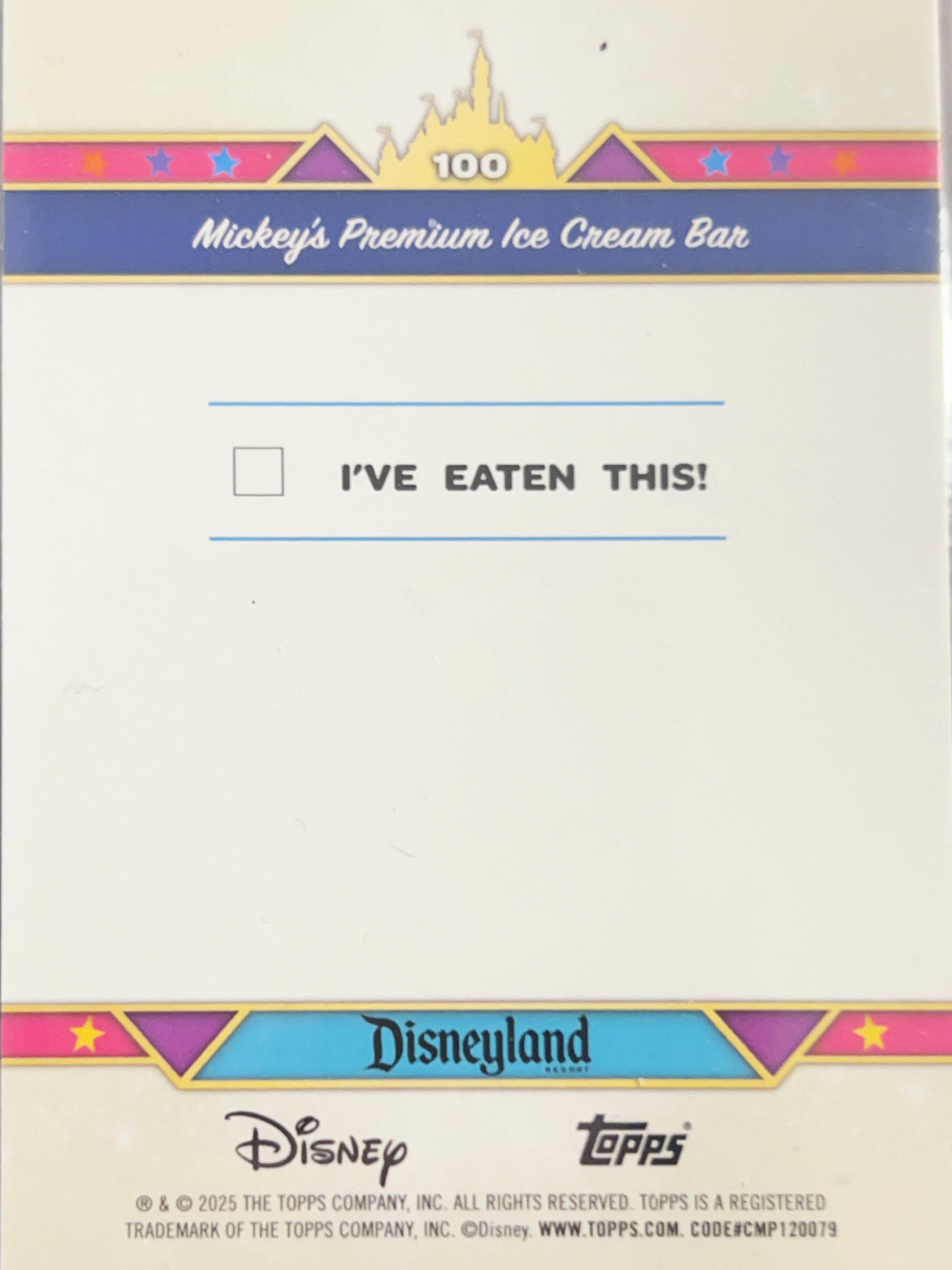 2025 Topps Disneyland 70 Snack Time #100