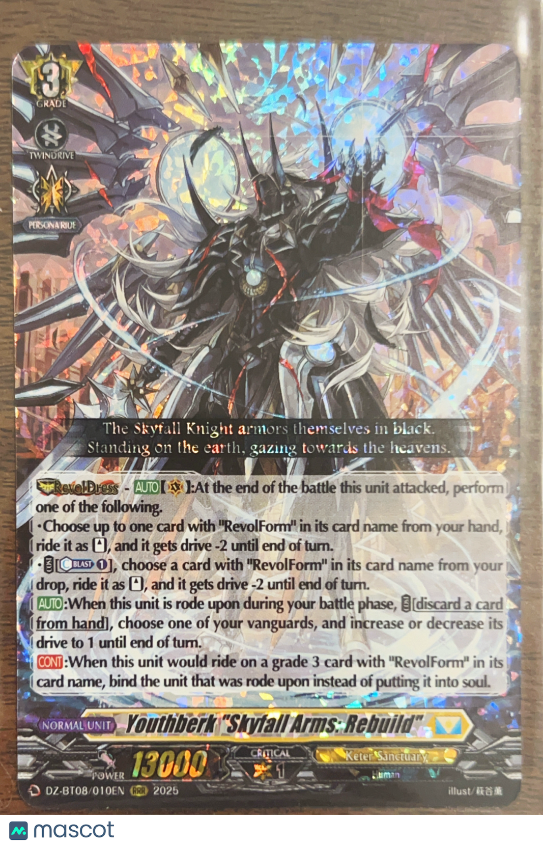 2025 Vanguard Fated Clash Youthberk "Skyfall Arms: Rebuild" RRR #DZ-BT08/010EN