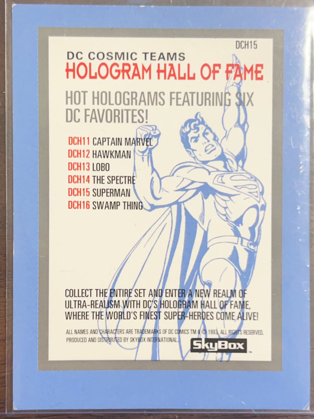 1993 SkyBox DC Cosmic Teams Hologram Hall of Fame Insert Chase #DCH15