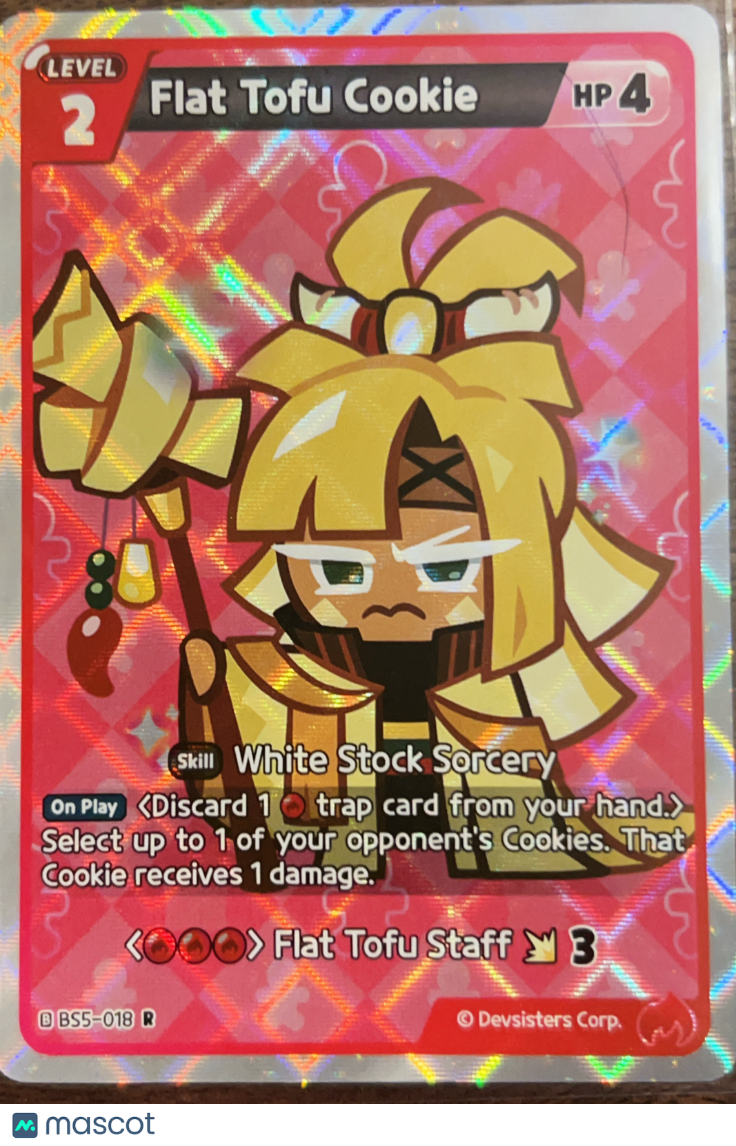 2023 CookieRun Braverse First Breath Flat Tofu Cookie Holo