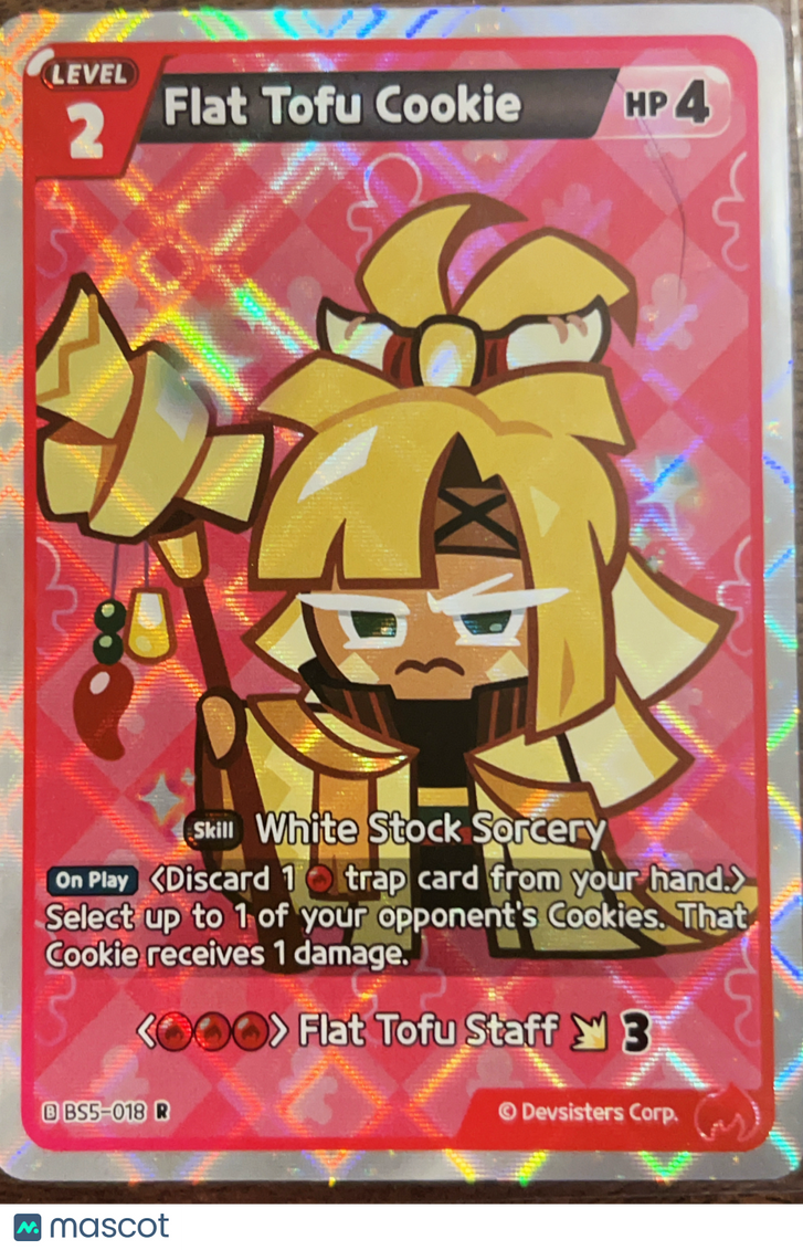 2023 CookieRun Braverse First Breath Flat Tofu Cookie Holo